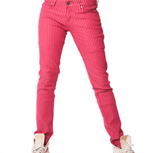 pink pinstripe jeans